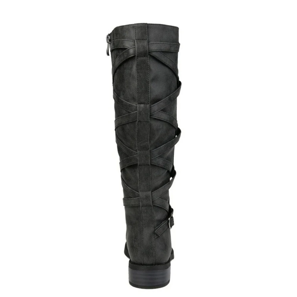 Journee Carly Collection Women's Knee-High Stacked Riding Boots Size‎ 12  New